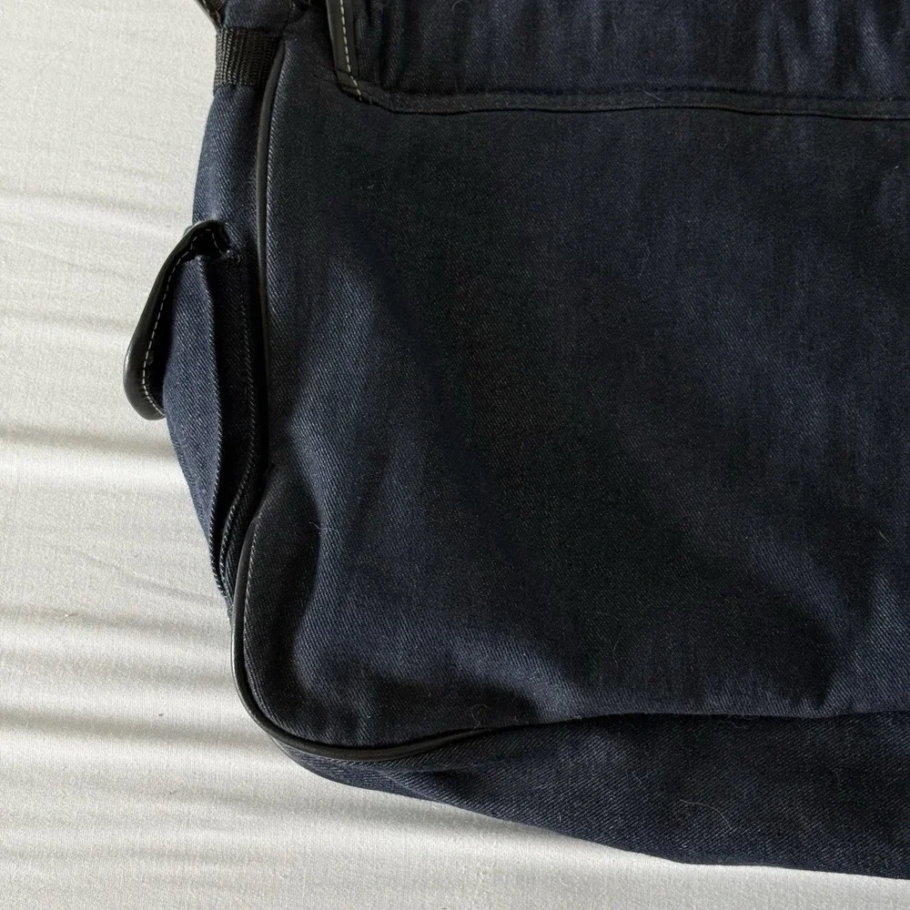 Y2K Messenger Bag Crossbody Retro Laptop Shoulder Bag 00s Hipster Vintage Blue